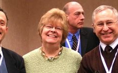 Left to right: Norm Gitis, Evelyn Blau, Steve Franklin (rear), Lev Rappoport