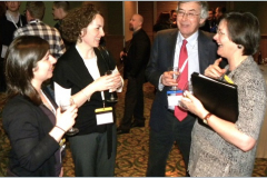 Wear journal editor Ian Hutchings with Elsevier staff Gill Heaton, Louise Morris, and Jessica Bradley