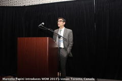 Marcello Papini introduces WOM 2015's venue: Toronto, Canada