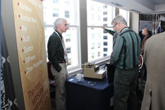 Delegats converse at the Industrial Exhibits